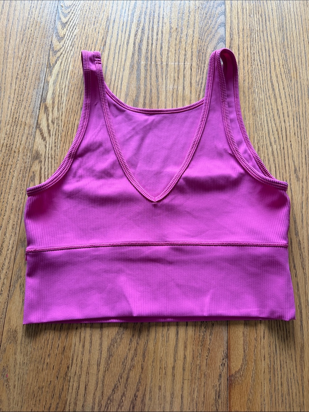 lululemon athletica Pink V-Neck Ribbed Tank Top